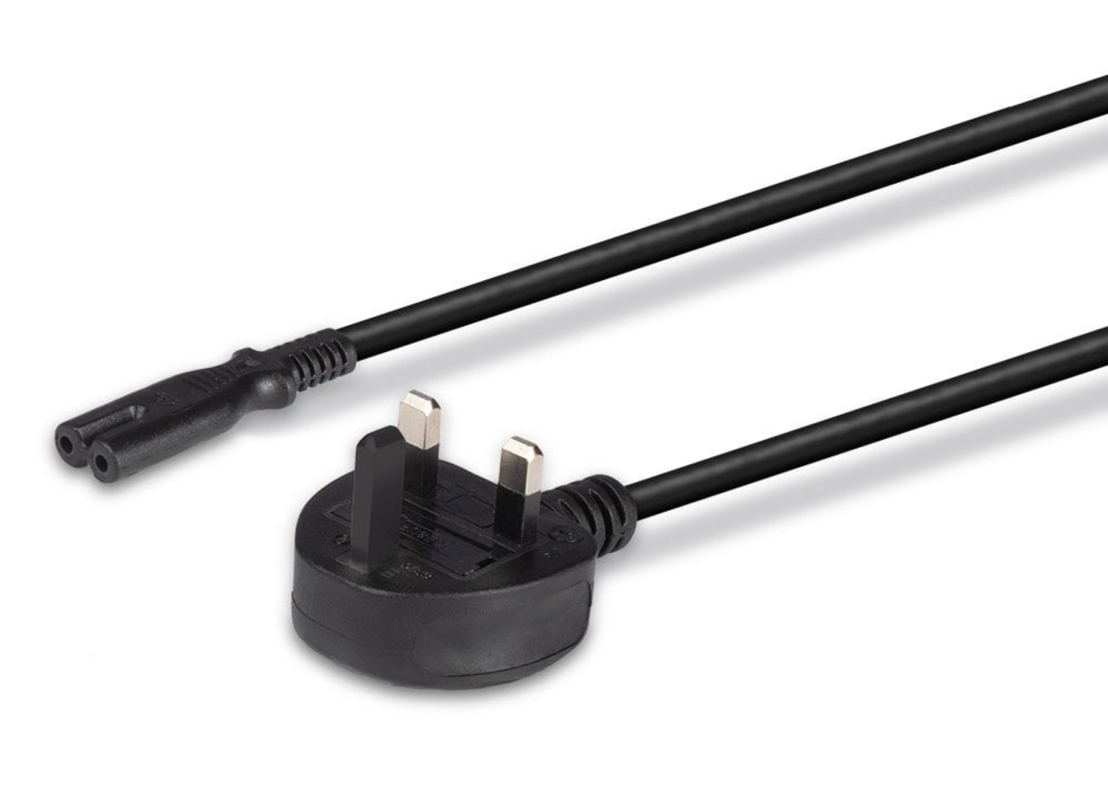 Lindy 2m UK 3 Pin Plug To IEC C7 Mains Power Cable, Black | 30444 Power Adapters & Inverters Lindy