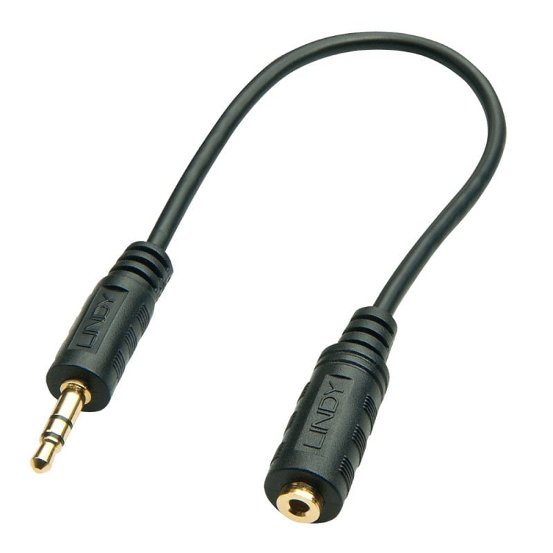 Lindy 3.5mm Male to 2.5mm Female Audio Adapter | 35699 Adapter / Converter Lindy
