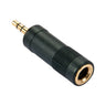 Lindy 3.5mm Stereo Jack Male to 6.3mm Stereo Jack Female Adapter | 35621