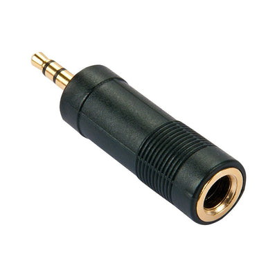 Lindy 3.5mm Stereo Jack Male to 6.3mm Stereo Jack Female Adapter | 35621 Cable Gender Changers Lindy