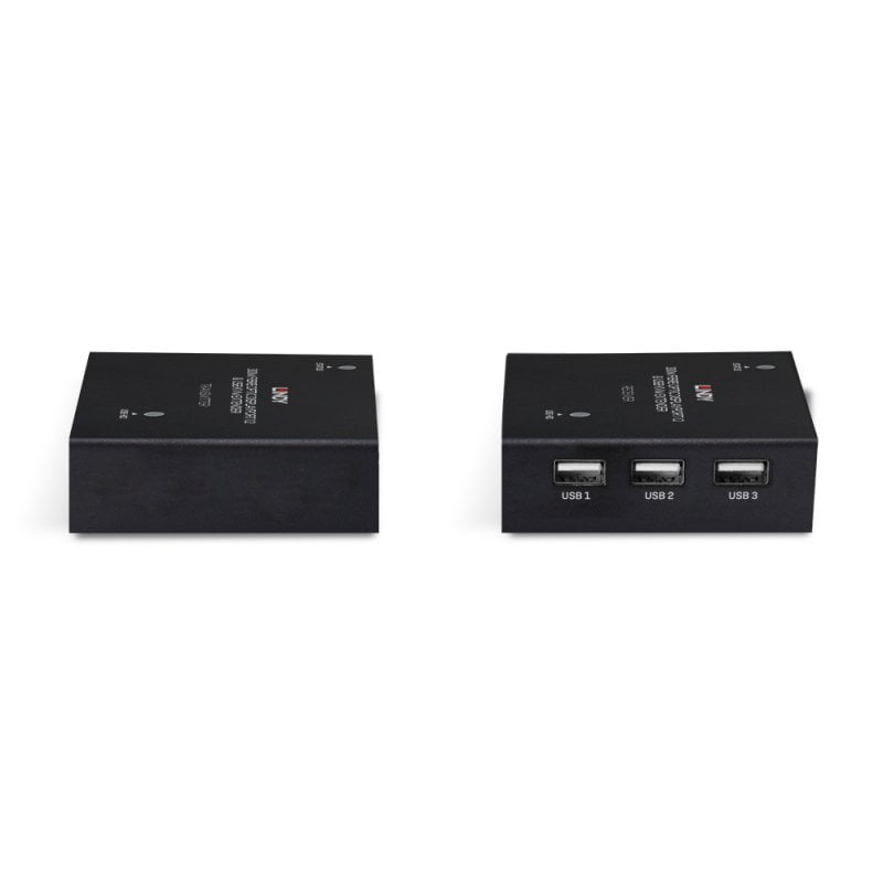 Lindy 300m Fibre Optic DisplayPort 1.2 & USB KVM Extender | 39376 AV Extender Lindy