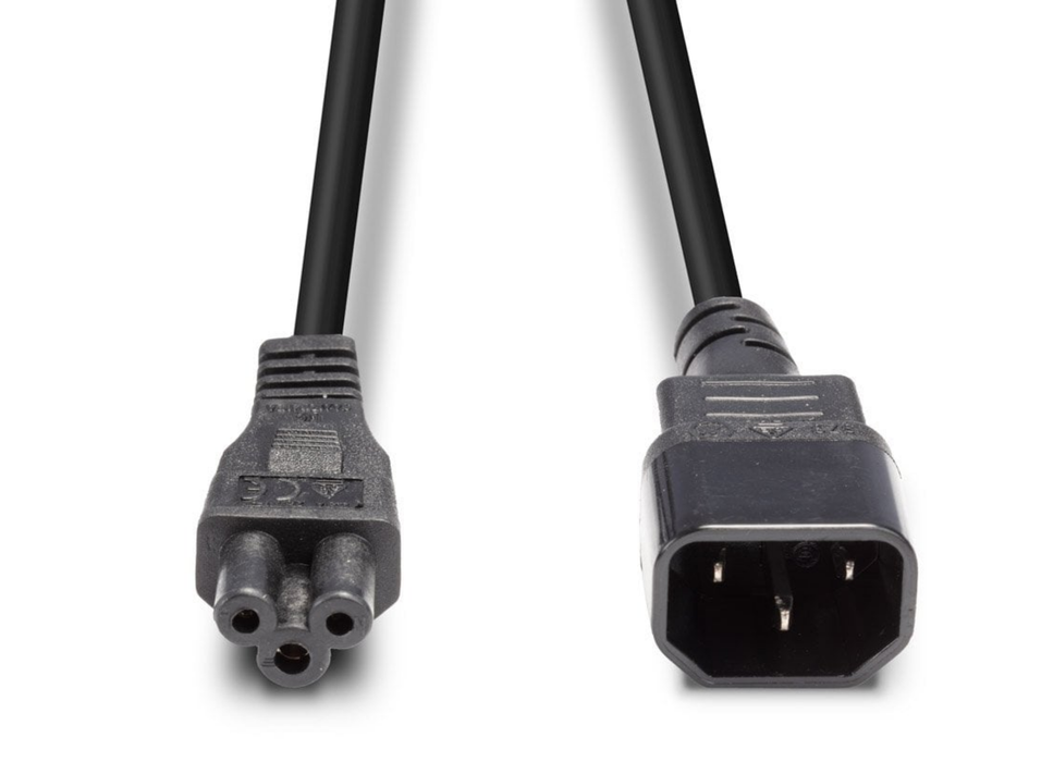 Lindy 3m C5 to C14 Mains Cable, Lead Free | 30342