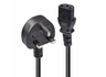 Lindy 0.7m UK 3 Pin Plug to IEC C13 mains power Cable, Black | 30431