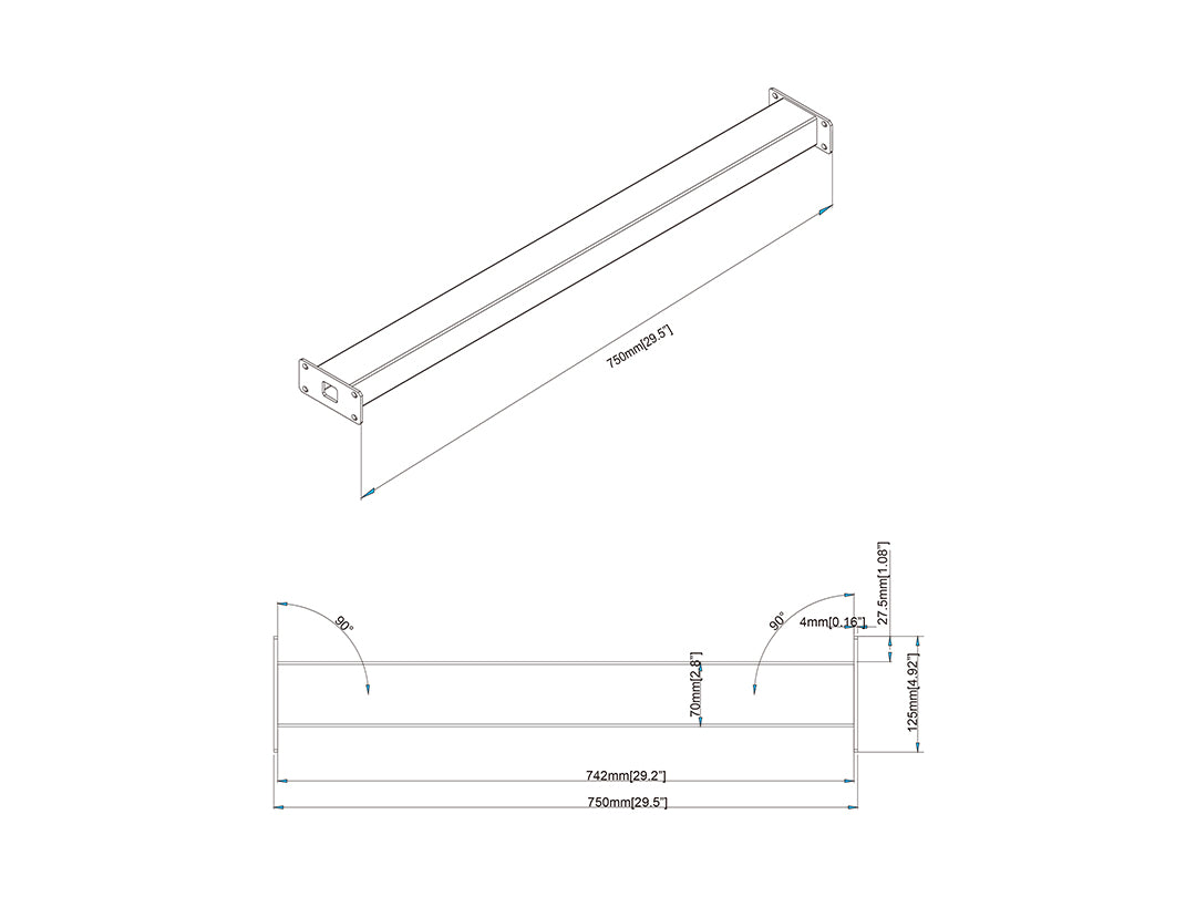 Multibrackets M Pro Series Wheelbase Supportbar - 750mm Mounting Accessory Multibrackets