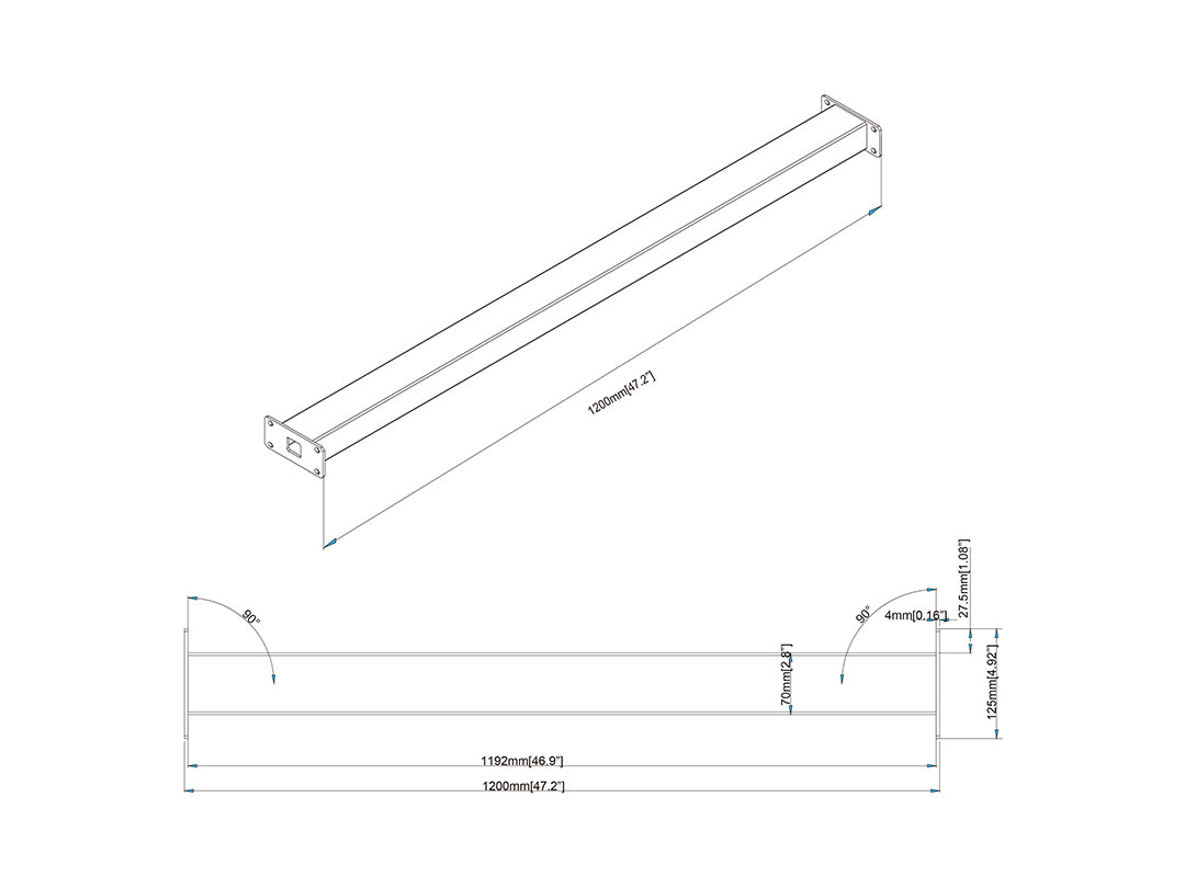 Multibrackets M Pro Series Wheelbase Supportbar - 1200mm Mounting Accessory Multibrackets