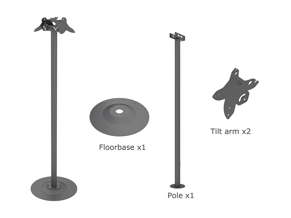 Multibrackets B2B M Pro Series Single Pole Floorstands