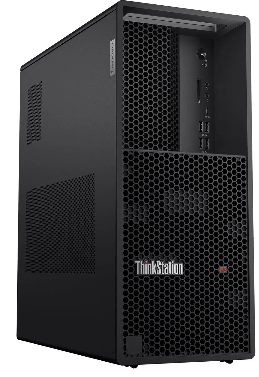 Lenovo ThinkStation P3 Tower Intel® Core™ i7 i7-14700K 16 GB DDR5-SDRAM 512 GB SSD NVIDIA T1000 Windows 11 Pro Workstation Black | 30GS009QUK Desktop PC Lenovo