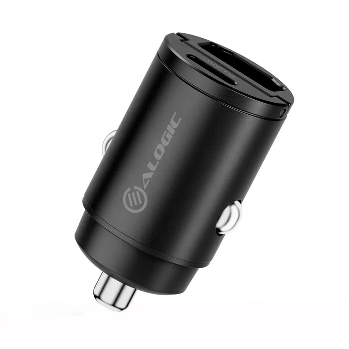 Alogic CRCA30 30W Rapid Power Mini Car Charger with USB-C and USB-A