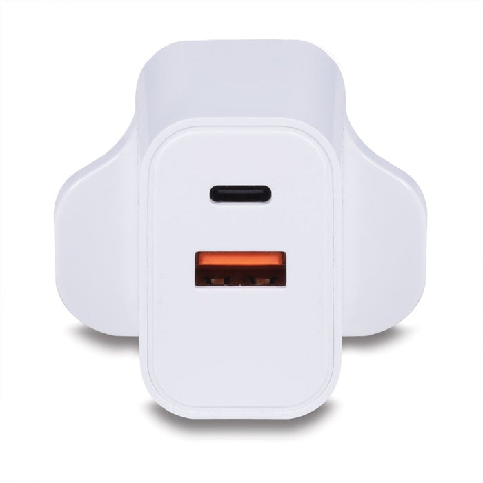 Lindy 30W USB Type A & C Charger UK Plug | 73425 Smart Device Chargers Lindy