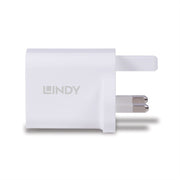 Lindy 30W USB Type A & C Charger UK Plug | 73425 Power & Charging Lindy