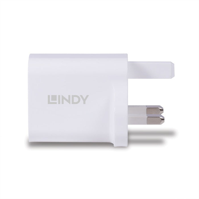 Lindy 30W USB Type A & C Charger UK Plug | 73425 Smart Device Chargers Lindy