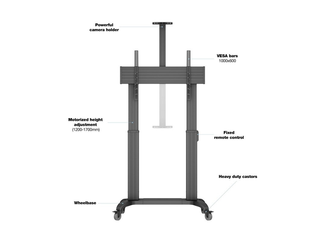 Multibrackets 65"-110" MB3120 M Motorized Height-Adjustable Mobile Display Trolley Motorised Trolley Multibrackets