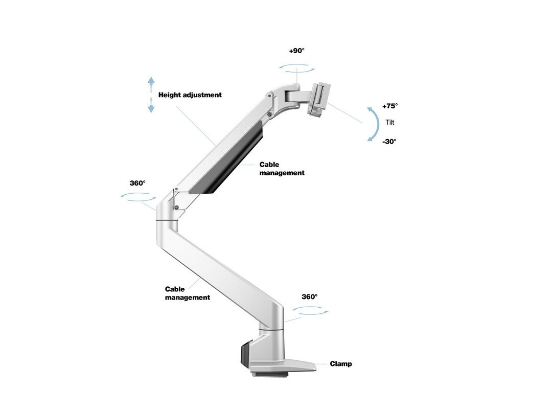 Multibrackets Up to 24" M Gas Lift Arm iMac® | 7350105213144 Monitor Arm Desk Mount Multibrackets
