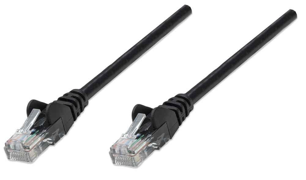 Intellinet Cat5e 0.5m Black CCA U/UTP PVC RJ45 Network Patch Cable | 318143 Ethernet Cable Intellinet