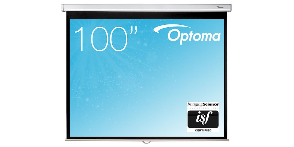 Optoma DS-3100PMG+ Manual Pull Down Projector Screen - 4:3 Ratio 203 x 152cm