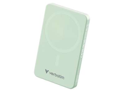 Verbatim Charge 'n' Go Essentials Magnetic Wireless Power Bank 5000 mAh - Green | 32226