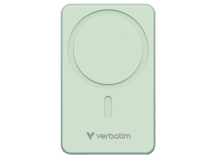 Verbatim Charge 'n' Go Essentials Magnetic Wireless Power Bank 5000 mAh - Green | 32226 Power & Charging Verbatim