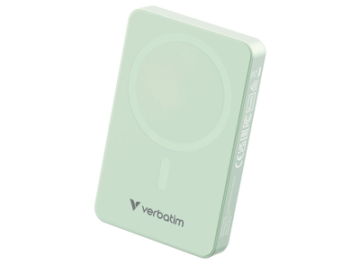 Verbatim Charge 'n' Go Essential Magnetic Wireless Charging Power Bank 10000 mAh – Green | 32228