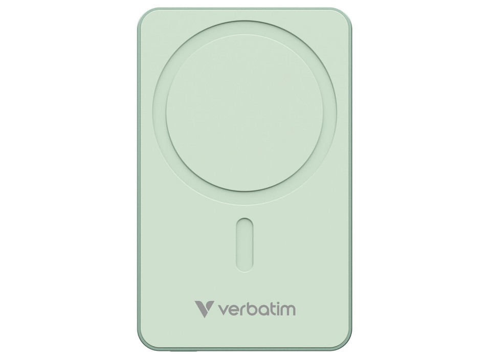 Verbatim Charge 'n' Go Essential Magnetic Wireless Charging Power Bank 10000 mAh – Green | 32228