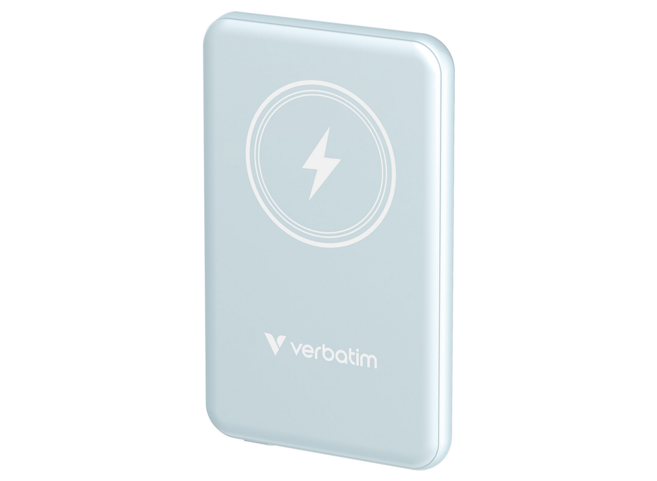 Verbatim Charge 'n' Go Magnetic Wireless Power Bank 5000 mAh - Blue | 32242