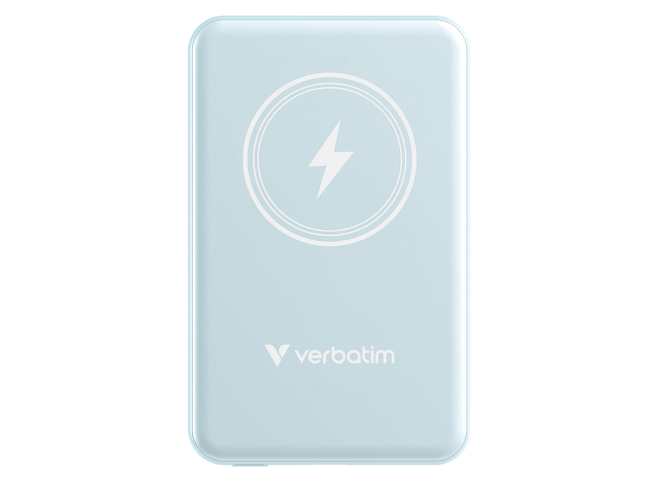 Verbatim Charge 'n' Go Magnetic Wireless Power Bank 5000 mAh - Blue | 32242