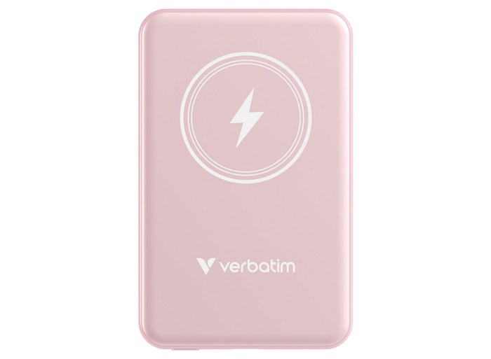 Verbatim Charge 'n' Go Magnetic Wireless Power Bank 5000 mAh - Pink | 32243 Power & Charging Verbatim