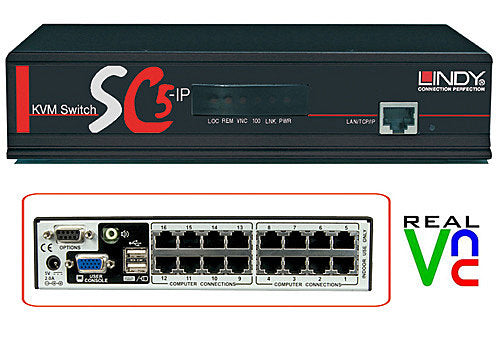 Lindy KVM Switch SC5-IP, 16 Port | 32369 Switches Lindy