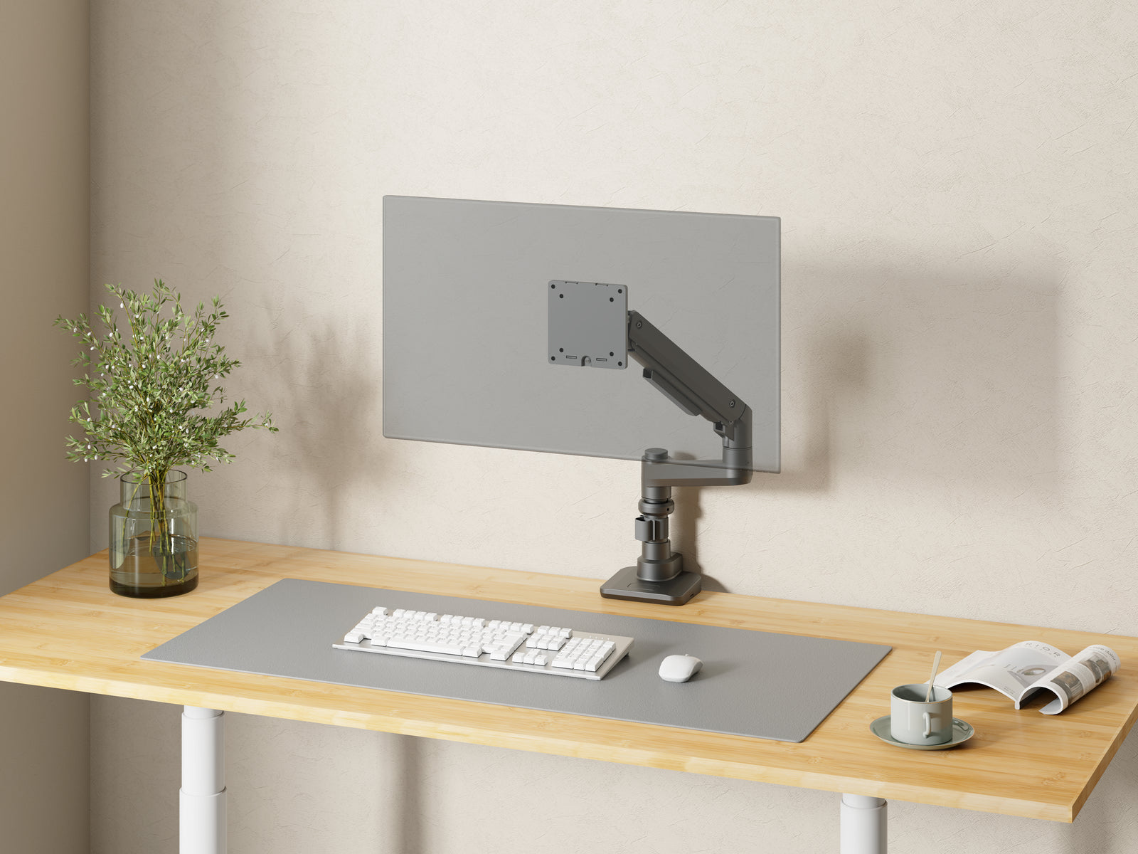 Multibrackets M Deskmount Single Arm Gas Spring Monitor Desk Mount - 17"-49" Screen Monitor Mounts & Stands Multibrackets