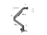 Multibrackets Up to 32" M Gas Lift Arm Samsung G7 Single Black Monitor Arm Desk Mount Multibrackets