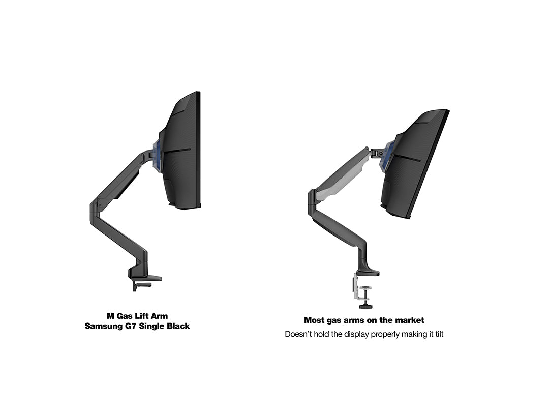 Multibrackets Up to 32" M Gas Lift Arm Samsung G7 Single Black Monitor Arm Desk Mount Multibrackets