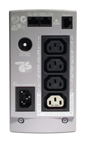 APC BK650EI Back-UPS, 650VA, Tower, 230V, 4 IEC C13 Outlets , User Replaceable Battery Uninterruptible Power Supply APC