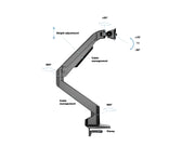 Multibrackets Up to 49" M Gas Lift Arm Samsung G9 Single Black Monitor Arm Desk Mount Multibrackets