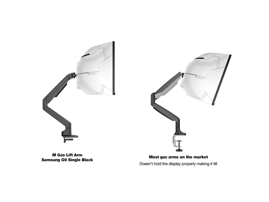 Multibrackets Up to 49" M Gas Lift Arm Samsung G9 Single Black Monitor Arm Desk Mount Multibrackets