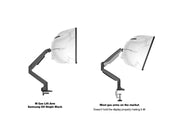 Multibrackets Up to 49" M Gas Lift Arm Samsung G9 Single Black Monitor Arm Desk Mount Multibrackets
