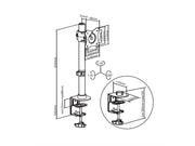 Multibrackets M Deskmount Basic Single Monitor Desk Mount - 15"-27" Screen Monitor Arm Desk Mount Multibrackets