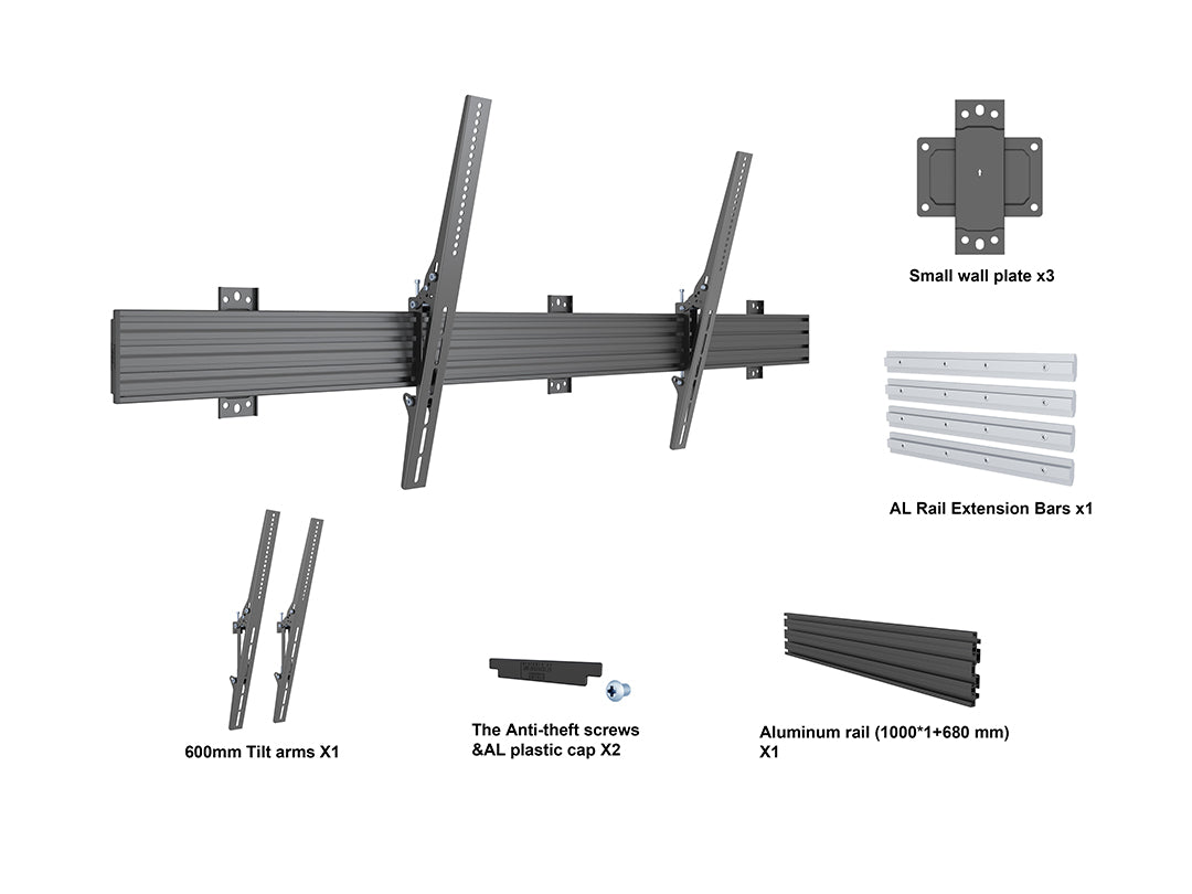 Multibrackets LG 110UM5 Tilt M Wallmount Pro - 110" Wall Mount Bracket Multibrackets