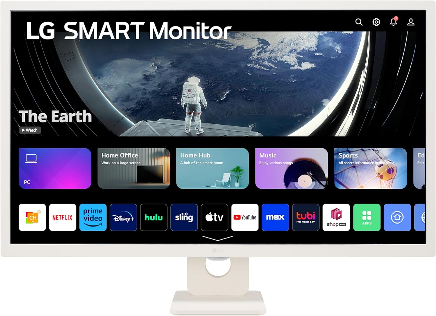 LG 32SR50F-W.AEK 31.5" Full HD IPS Smart Monitor with webOS Desktop Monitor LG