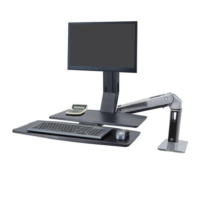 Ergotron 24-317-026 WorkFit-A, Single LD Workstation with Worksurface | Sit-Stand Desk Arm Ergotron Desk Workstation Ergotron