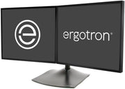 Ergotron Up to 24" DS100 Dual-Monitor Horizontal Desk Stand | 33-322-200 Monitor Arm Desk Mount Ergotron