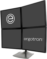Ergotron 24" DS100 Quad-Monitor Desk Stand Black | 33-324-200 Monitor Arm Desk Mount Ergotron