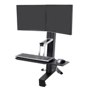 Ergotron 33-341-200 WorkFit-S, Dual Monitor Sit-Stand Workstation Monitor Arm Desk Mount Ergotron