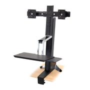 Ergotron 33-341-200 WorkFit-S, Dual Monitor Sit-Stand Workstation Monitor Arm Desk Mount Ergotron