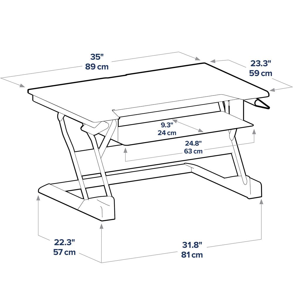 Ergotron WorkFit-T Sit-Stand Desktop Workstation - 33-397-085 Table Stand Ergotron