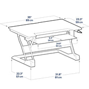 Ergotron WorkFit-T Sit-Stand Desktop Workstation - 33-397-085 Table Stand Ergotron
