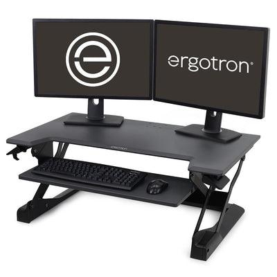 Ergotron Up to 30" WorkFit-TL Sit-Stand Desktop Workstation | 33-406-085 Monitor Arm Desk Mount Ergotron