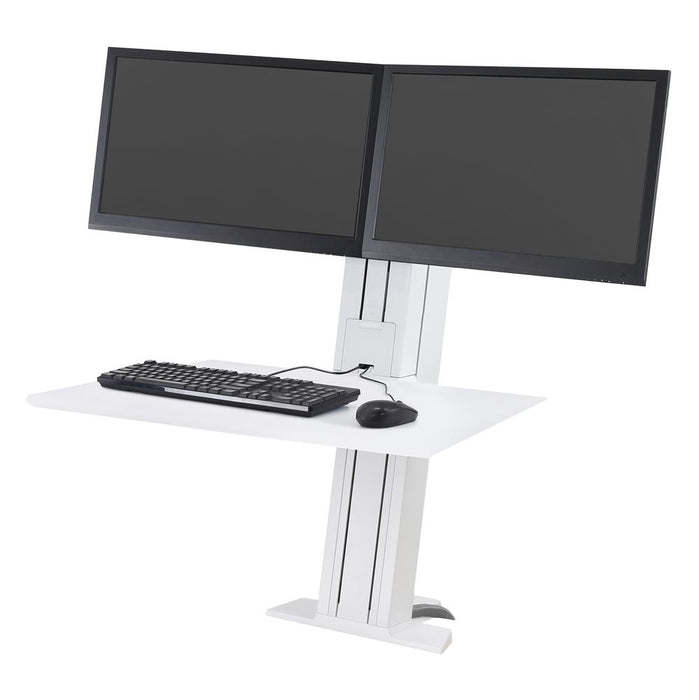 Ergotron 33-407-062 WorkFit-SR, Dual Monitor, Standing Desk Workstation, White