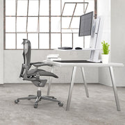 Ergotron 33-407-062 WorkFit-SR, Dual Monitor, Standing Desk Workstation, White Monitor Arm Desk Mount Ergotron