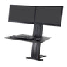 Ergotron 33-407-085 WorkFit-SR, Dual Monitor, Standing Desk Workstation, Black