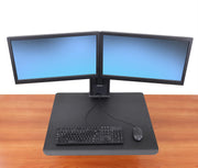 Ergotron 33-407-085 WorkFit-SR, Dual Monitor, Standing Desk Workstation, Black Monitor Arm Desk Mount Ergotron