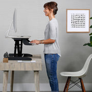 Ergotron WorkFit-Z Mini, Standing Desk Workstation | 33-458-917 Monitor Arm Desk Mount Ergotron